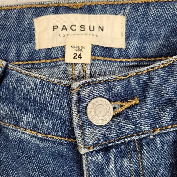 Pacsun Distressed Denim Skirt size 24 - Picture 2 of 4